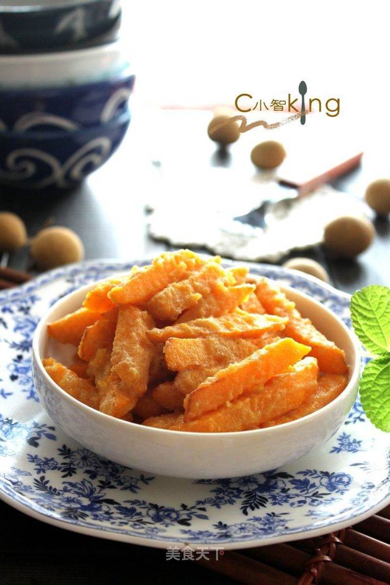 咸蛋黄焗南瓜的做法_咸蛋黄焗南瓜怎么做_小智的菜谱_美食天下