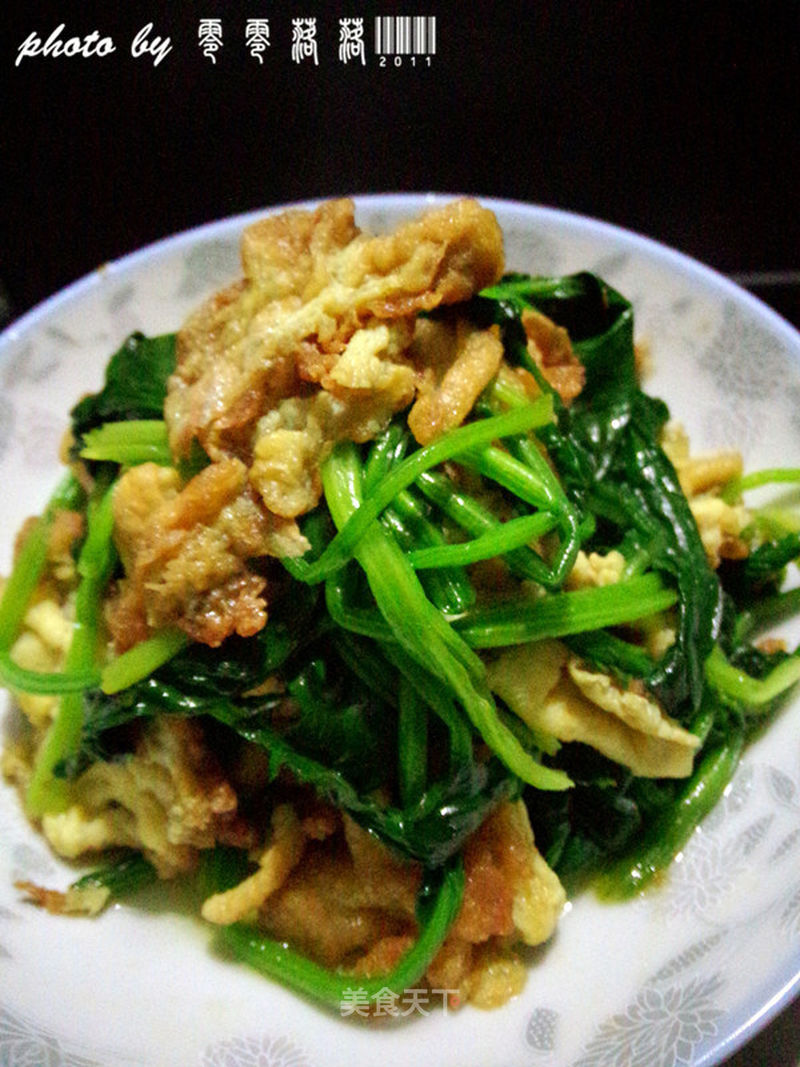 菠菜炒鸡蛋的做法_菠菜炒鸡蛋怎么做_零零落落2011的菜谱_美食天下