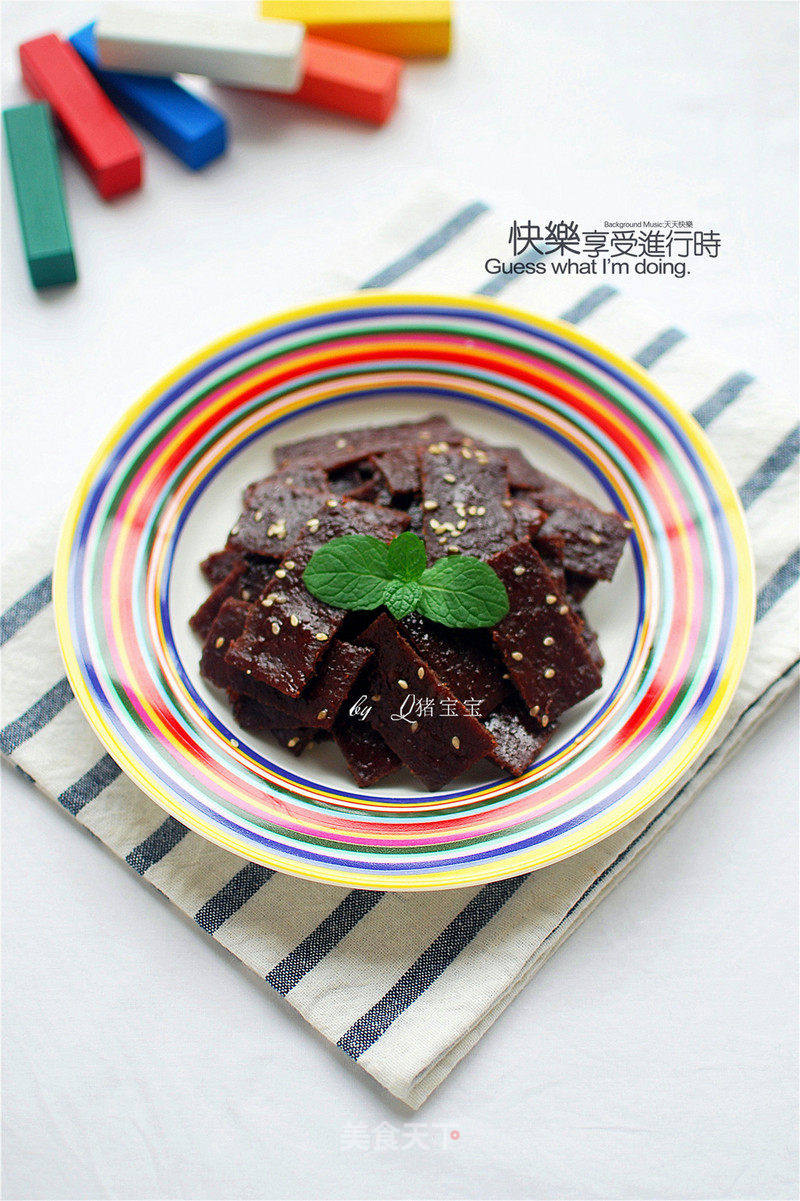 烤箱版牛肉干的做法_烤箱版牛肉干怎么做_Q猪宝宝的菜谱_美食天下