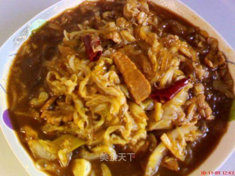 酸辣粉条炖白菜的做法_酸辣粉条炖白菜怎么做_菜谱_美食天下