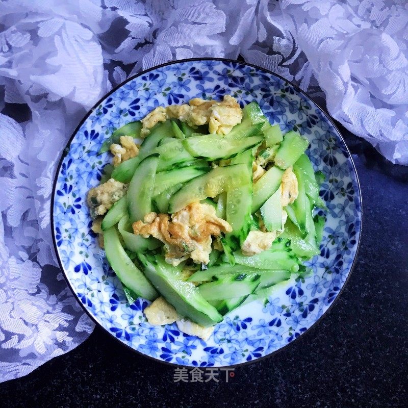 黄瓜炒鸡蛋的做法_黄瓜炒鸡蛋怎么做_米拉Miira的菜谱_美食天下