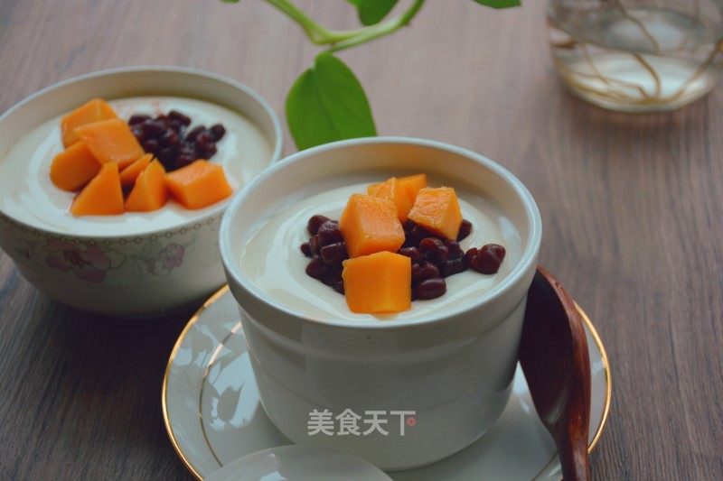 芒果蜜豆双皮奶的做法_芒果蜜豆双皮奶怎么做_宛馨儿爱美食的菜谱_美食天下