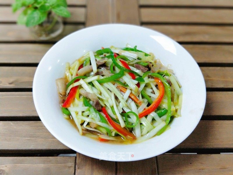 青椒肉丝炒韭黄的做法_青椒肉丝炒韭黄怎么做_宸·羽的菜谱_美食天下