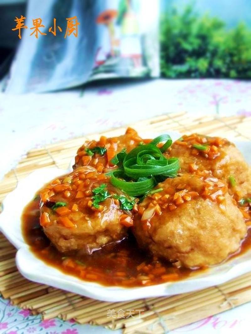 素四喜丸子的做法_素四喜丸子怎么做_A苹果小厨的菜谱_美食天下