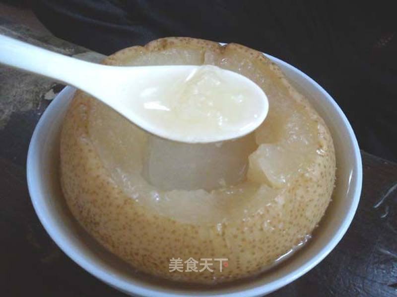川贝冰糖炖雪梨的做法_止咳润肺汤———川贝冰糖炖雪梨_川贝冰糖炖雪梨怎么做_菜谱_美食天下