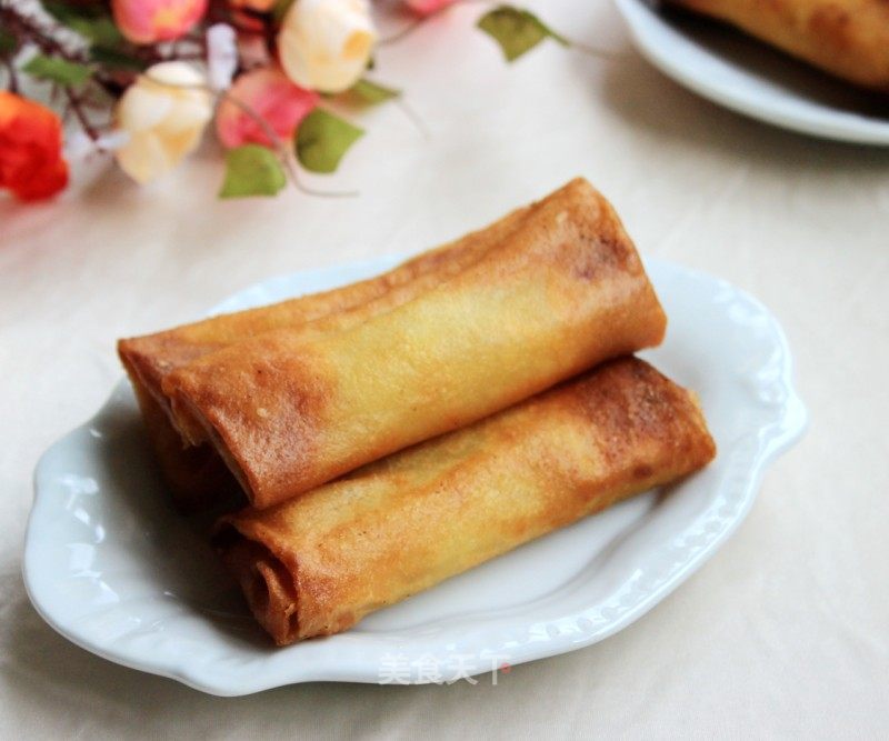 大白菜肉丝春卷的做法_大白菜肉丝春卷怎么做_花擦擦的菜谱_美食天下