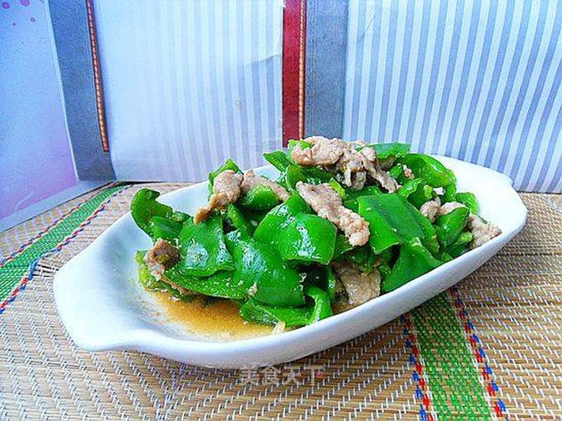 肉片炒青椒的做法_肉片炒青椒怎么做_菜谱_美食天下