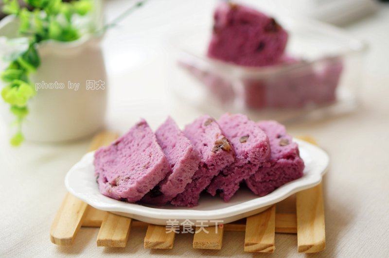 紫薯蜜豆发糕的做法_紫薯蜜豆发糕怎么做_阿大^.^的菜谱_美食天下