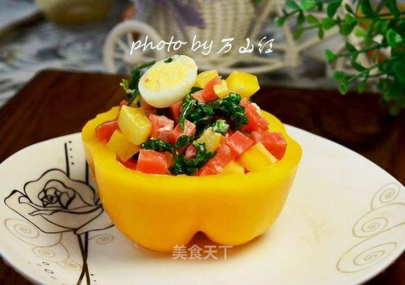 甜椒蔬菜沙拉的做法_甜椒蔬菜沙拉怎么做_万山红的菜谱_美食天下
